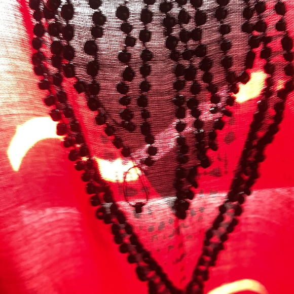 SOLD💋spell black opium beaded kimono with tassels - Picture 4 of 12